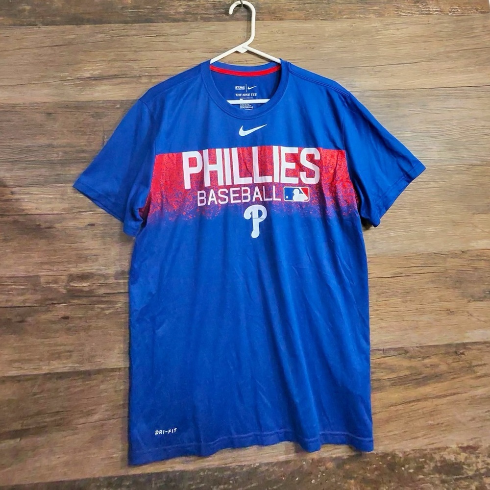 Nike Dri-Fit Blue‎ and Red Phillies Baseball Tee